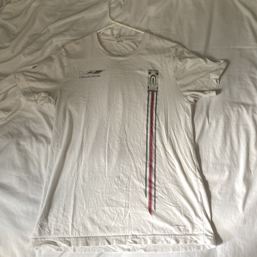 White Bella Canvas Cadillac Racing T Shirt
